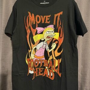 Nickelodeon Black Tee with Orange and Yellow Graphic